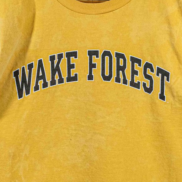 Wake Forest T-Shirt Acid Wash University College Large Y2K Made in USA - Picture 15 of 15